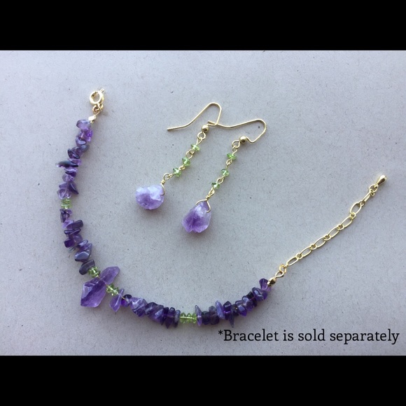 Amethyst Handmade Earrings - Picture 3 of 3
